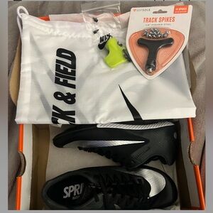 Nike Zoom Rival Sprint Black and Metallic Track Shoes